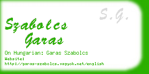 szabolcs garas business card